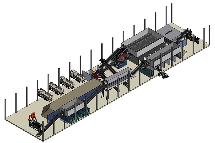 Линия сортировки мусора до 100 тысяч тонн в год